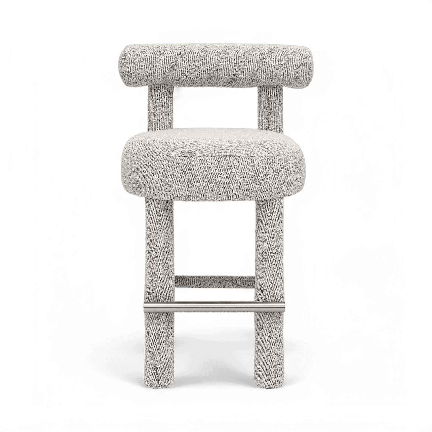 Arch Black & White Boucle Counter Stool - Image 3
