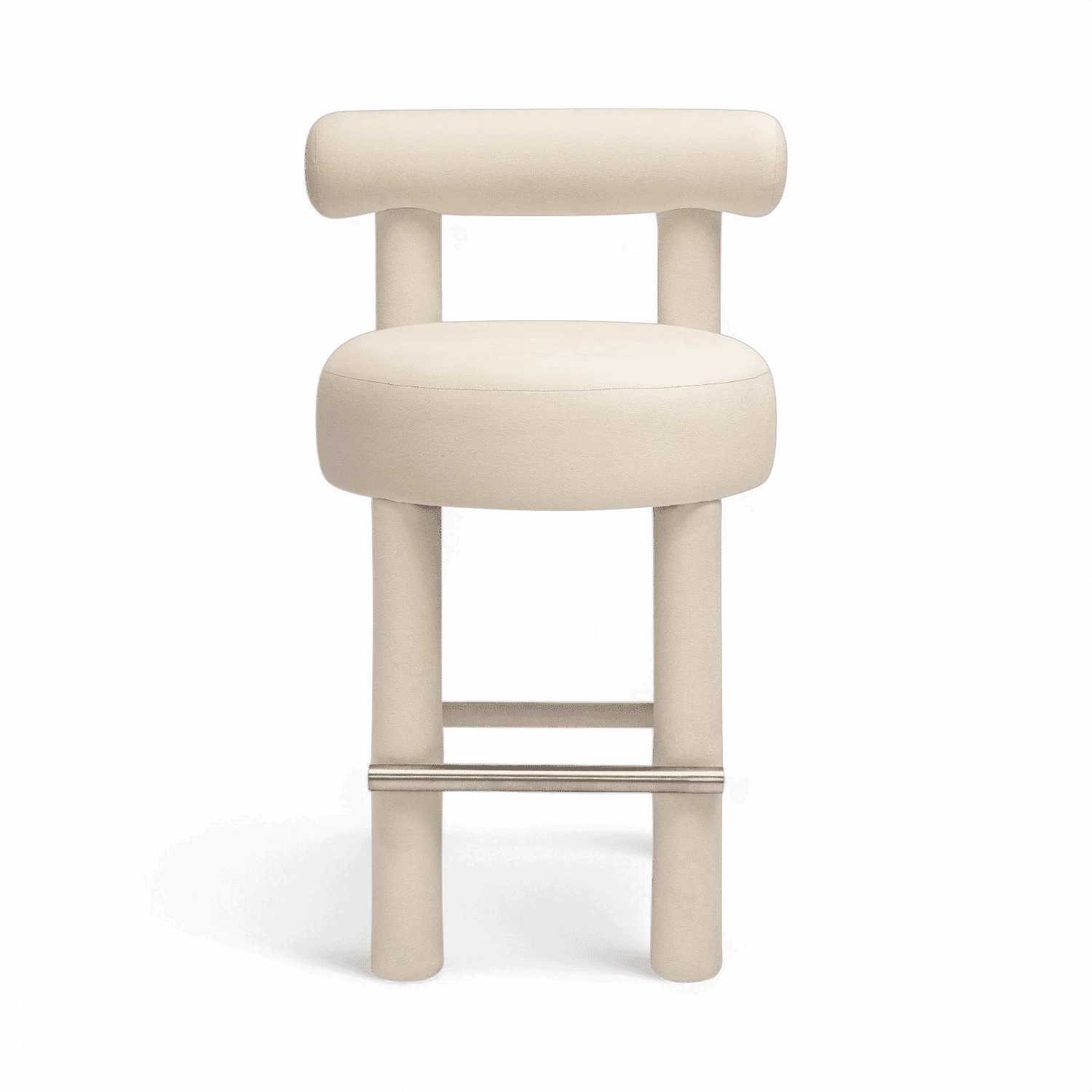Arch Off White Velvet Counter Stool - Image 3