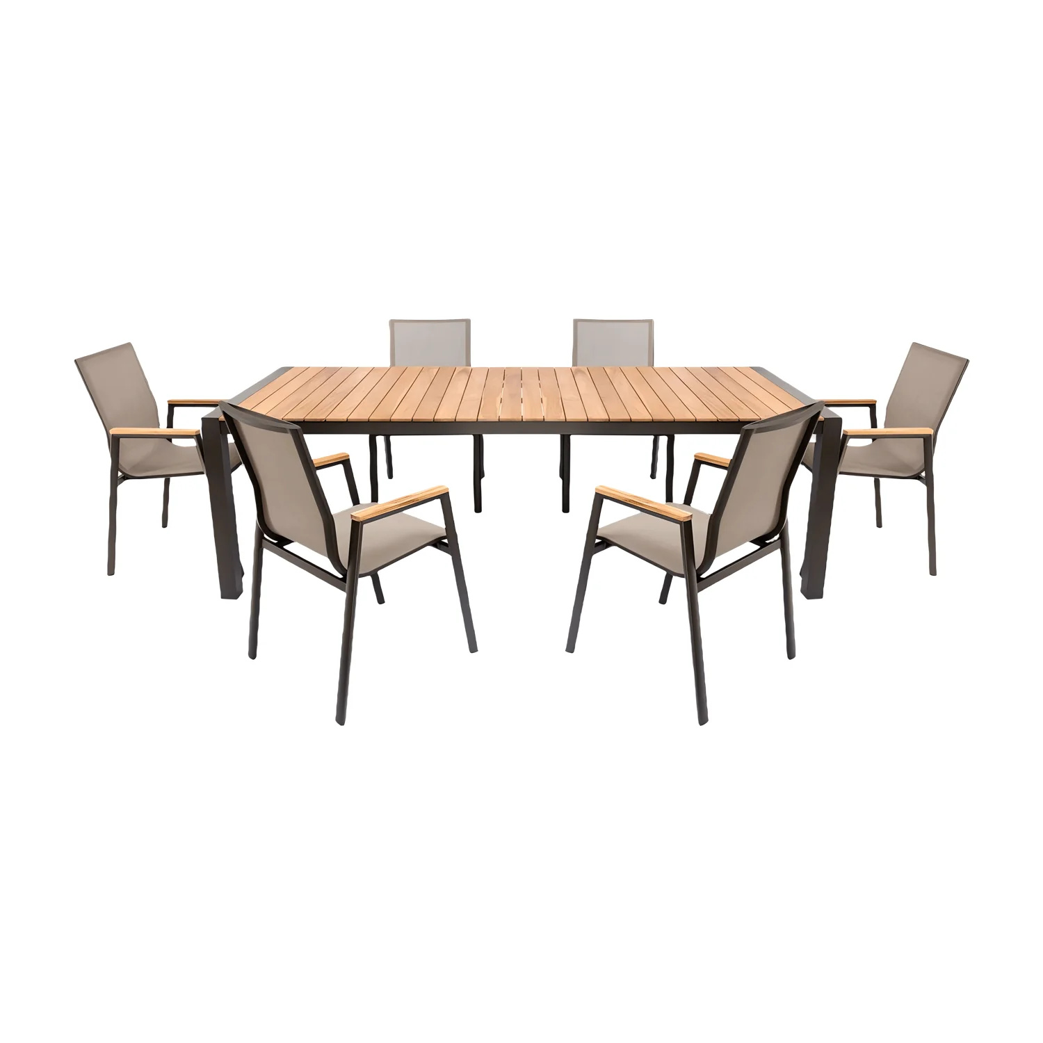 Aviana Outdoor Dining Set Taupe - Image 5