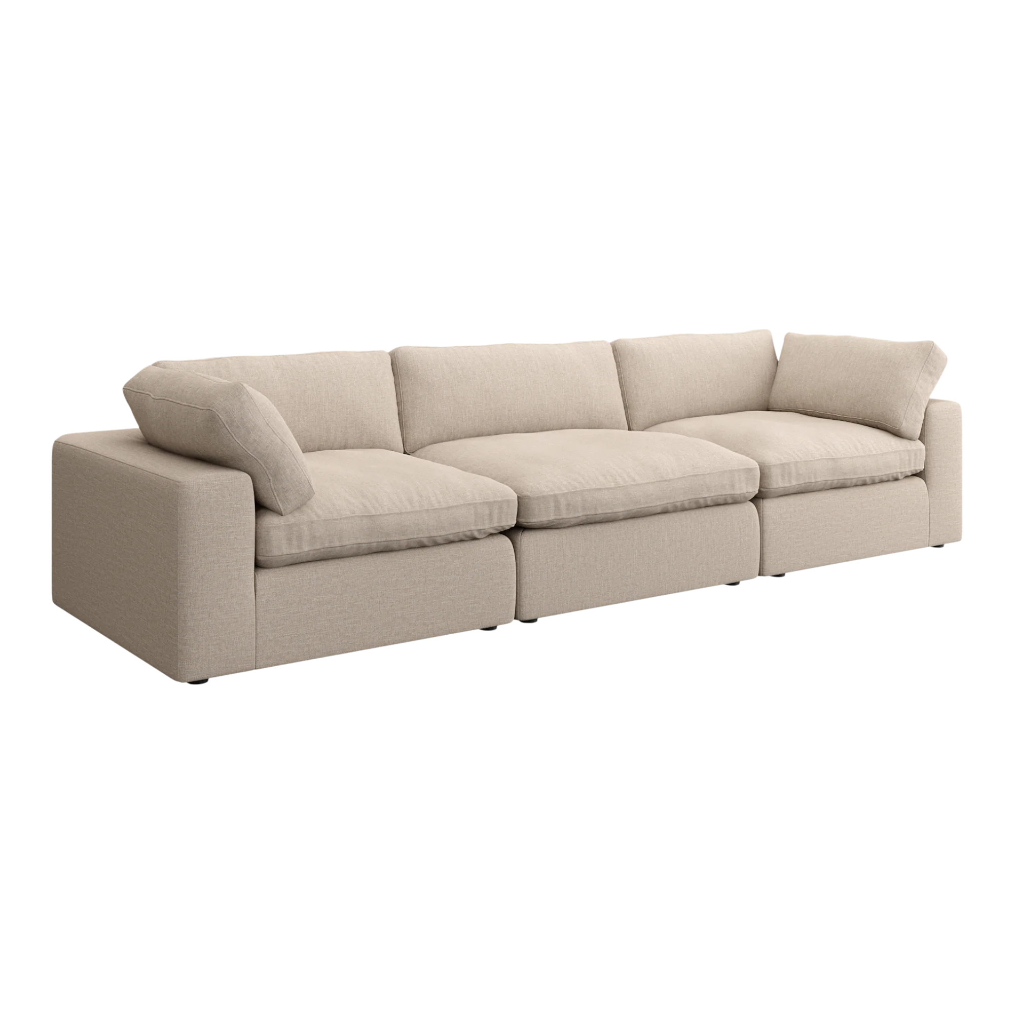 Bloom 3-Piece Modular Sofa Beige - Image 3