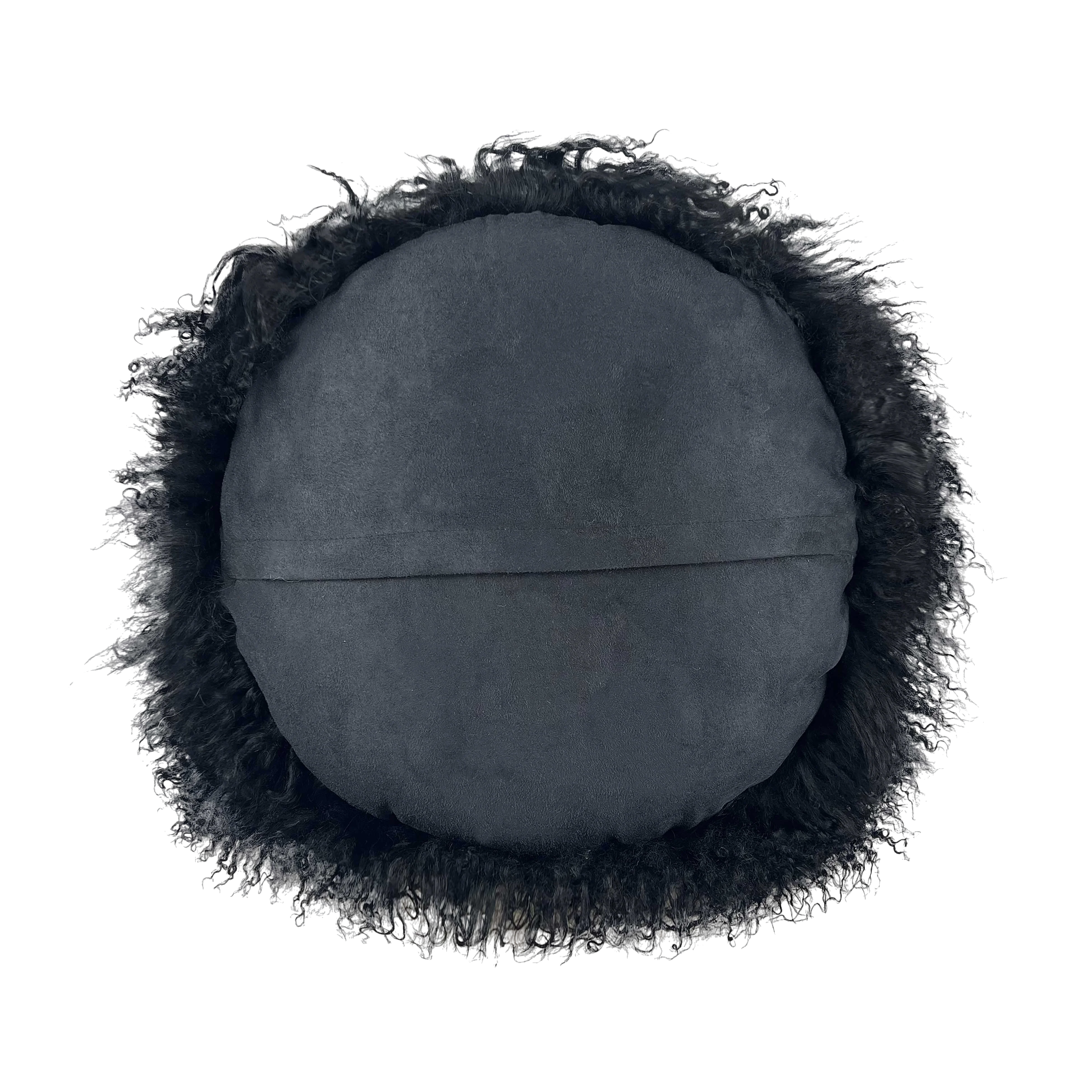 Boho Black Sheepskin 16" Pillow - Image 3