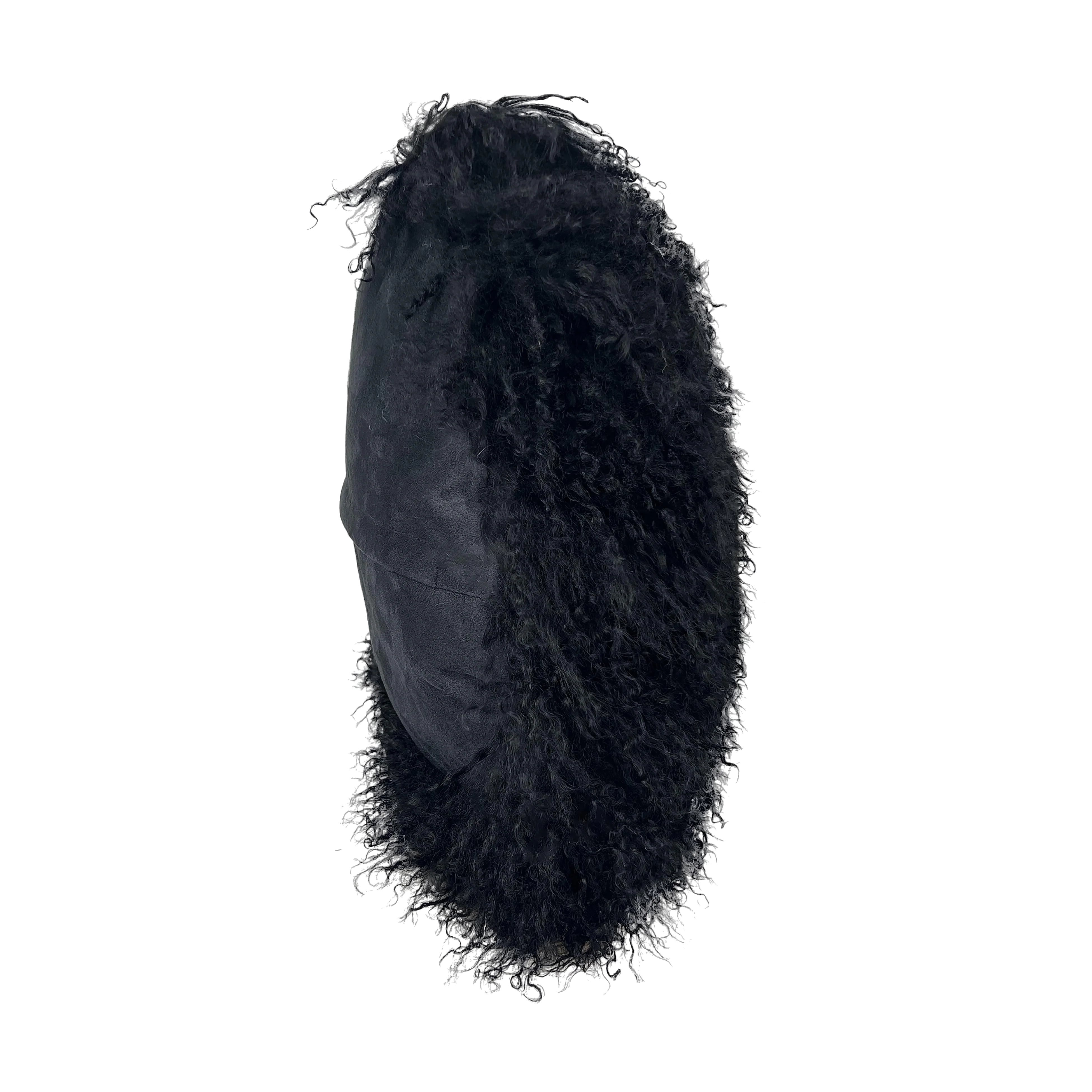 Boho Black Sheepskin 16" Pillow - Image 4