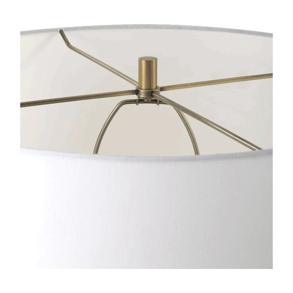 Bravertine Floor Lamp Gold & Travertine - Image 4