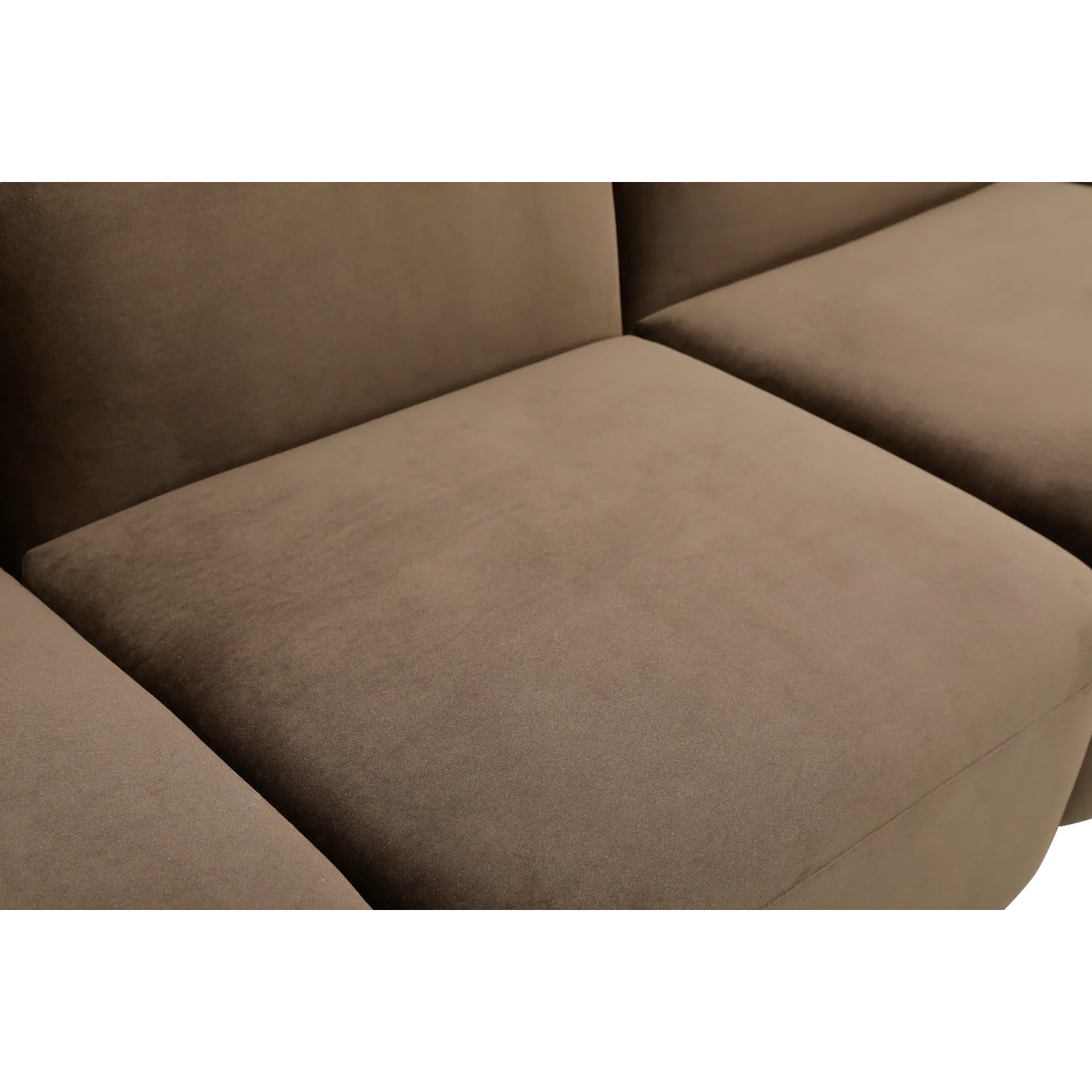 Brunello Large Sectional Sofa Brown Velvet - Image 6