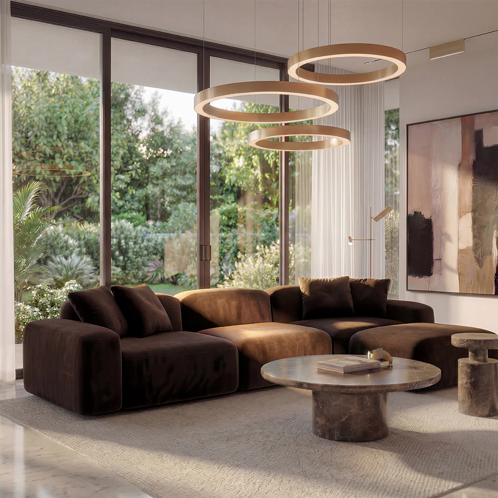 Brunello Ottoman Brown Velvet - Image 2