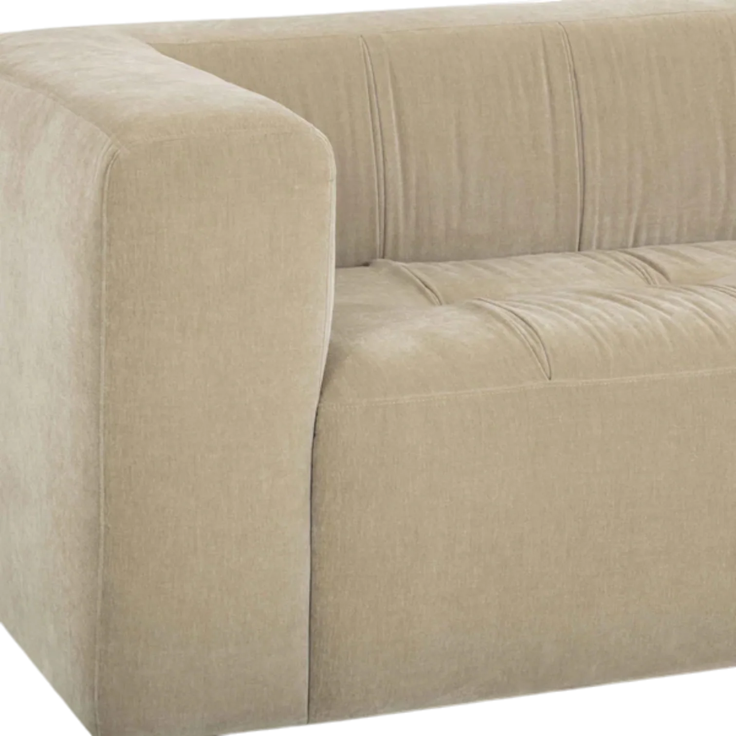 Calista Upcycled Chenille Sand Sofa - Image 5