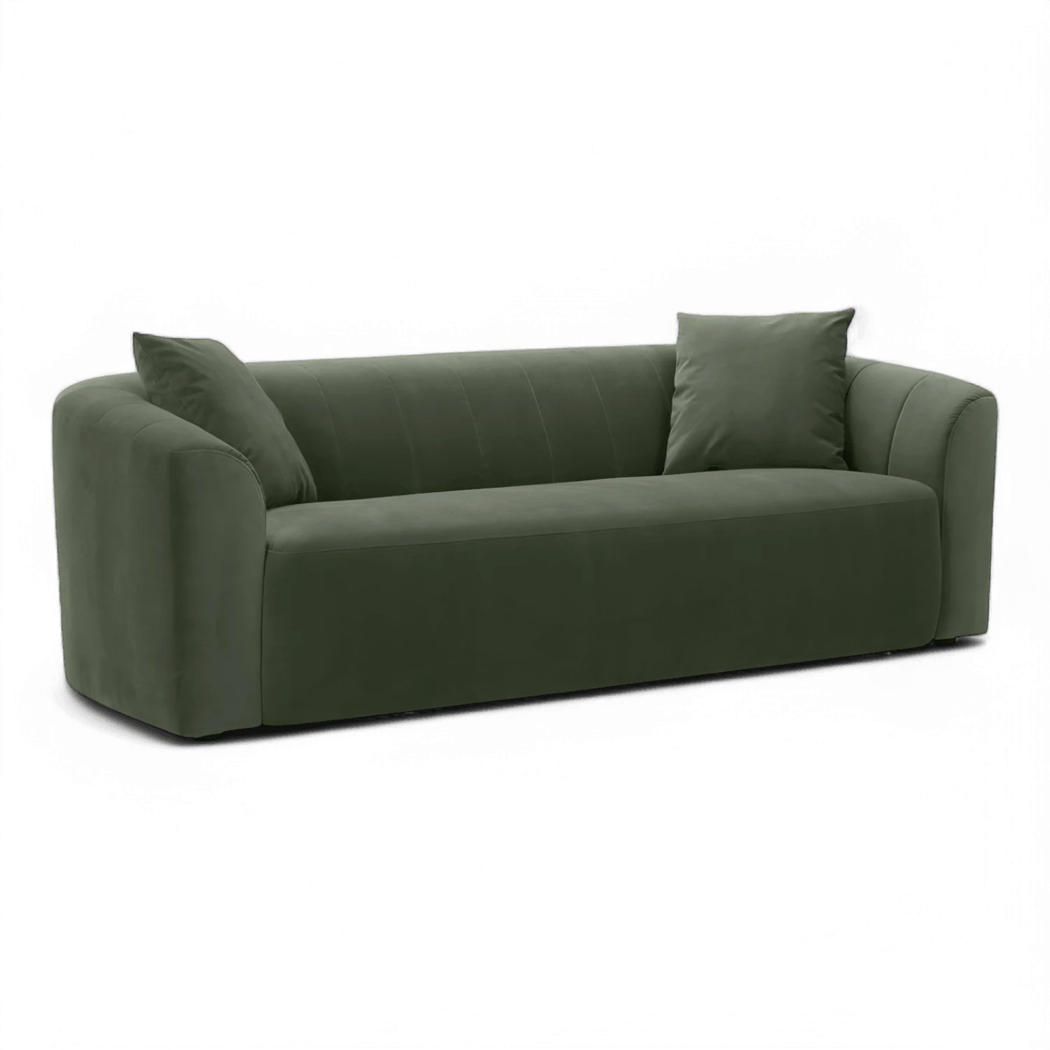 Camden 3 Seater Sofa Green - Image 3