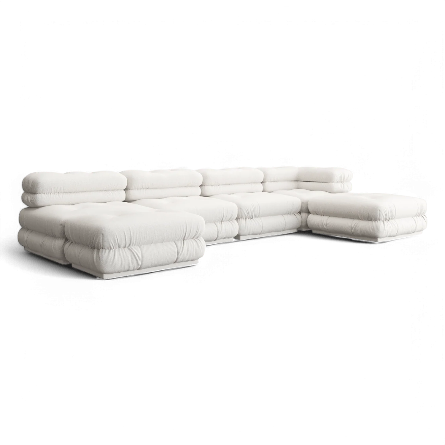 Cloud Sectional Sofa White Boucle | Modani x The Kooples Limited Edition - Image 3