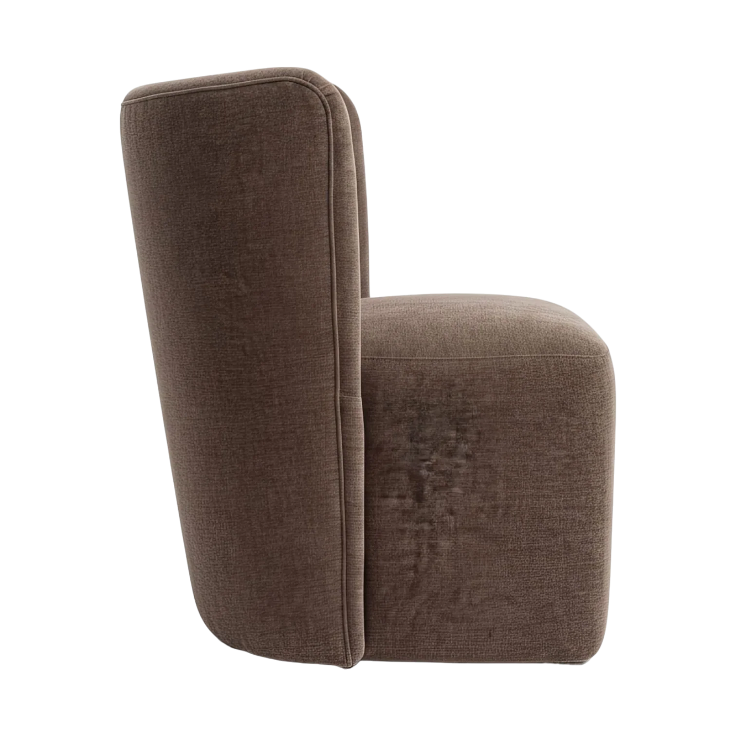 Cocora Dining Chair with Wheels Taupe - Image 3