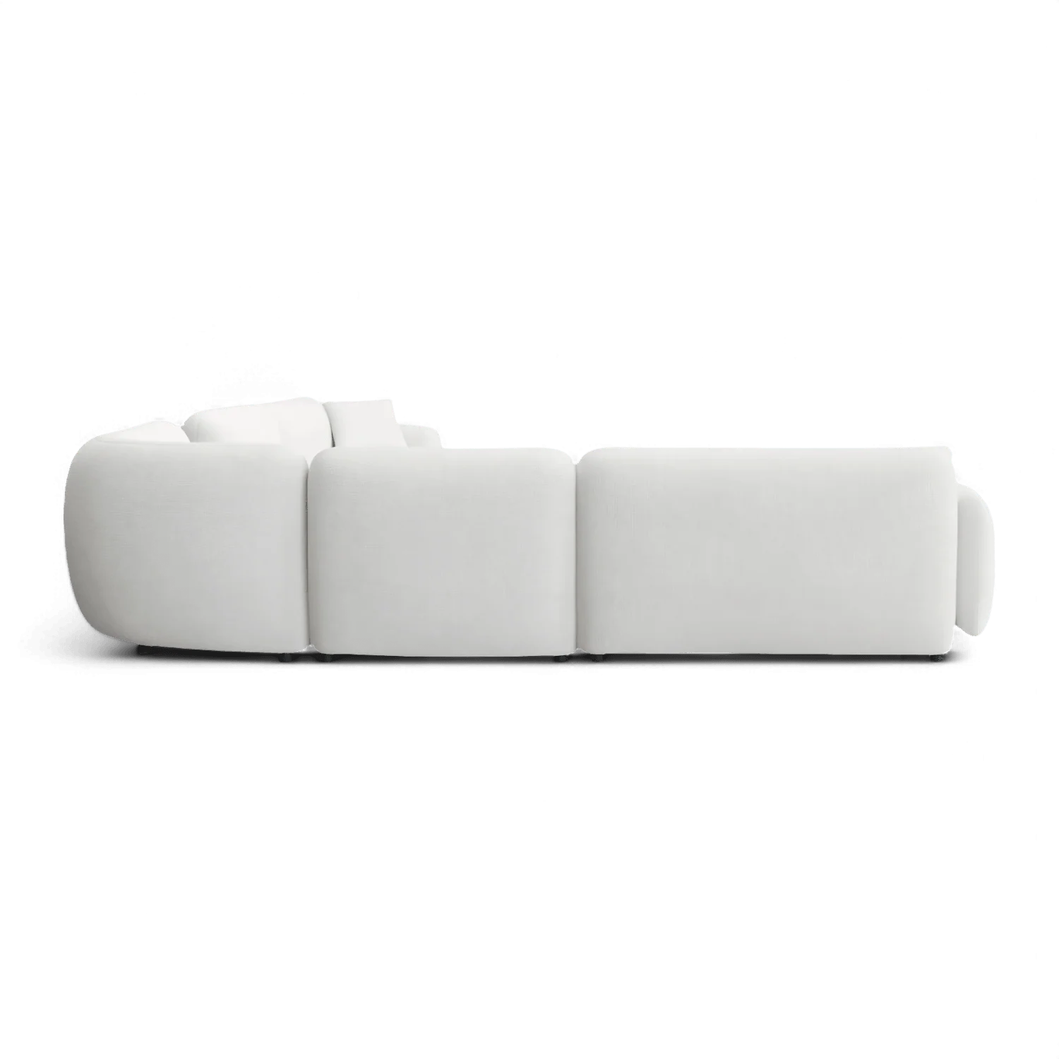 Divano Extended Sectional Sofa Set Off White - Image 5