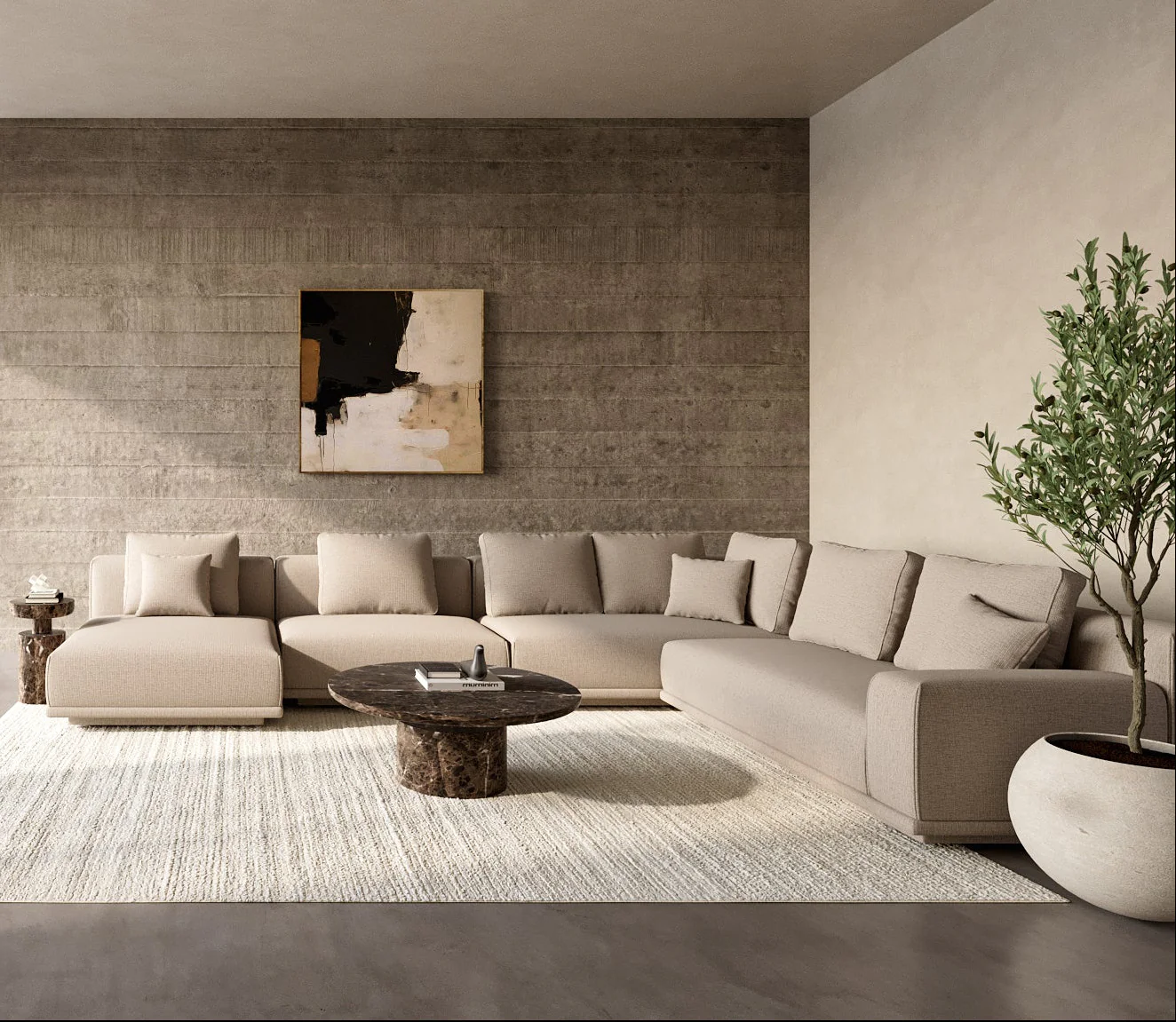 Eden Sectional Sofa Beige - Image 4