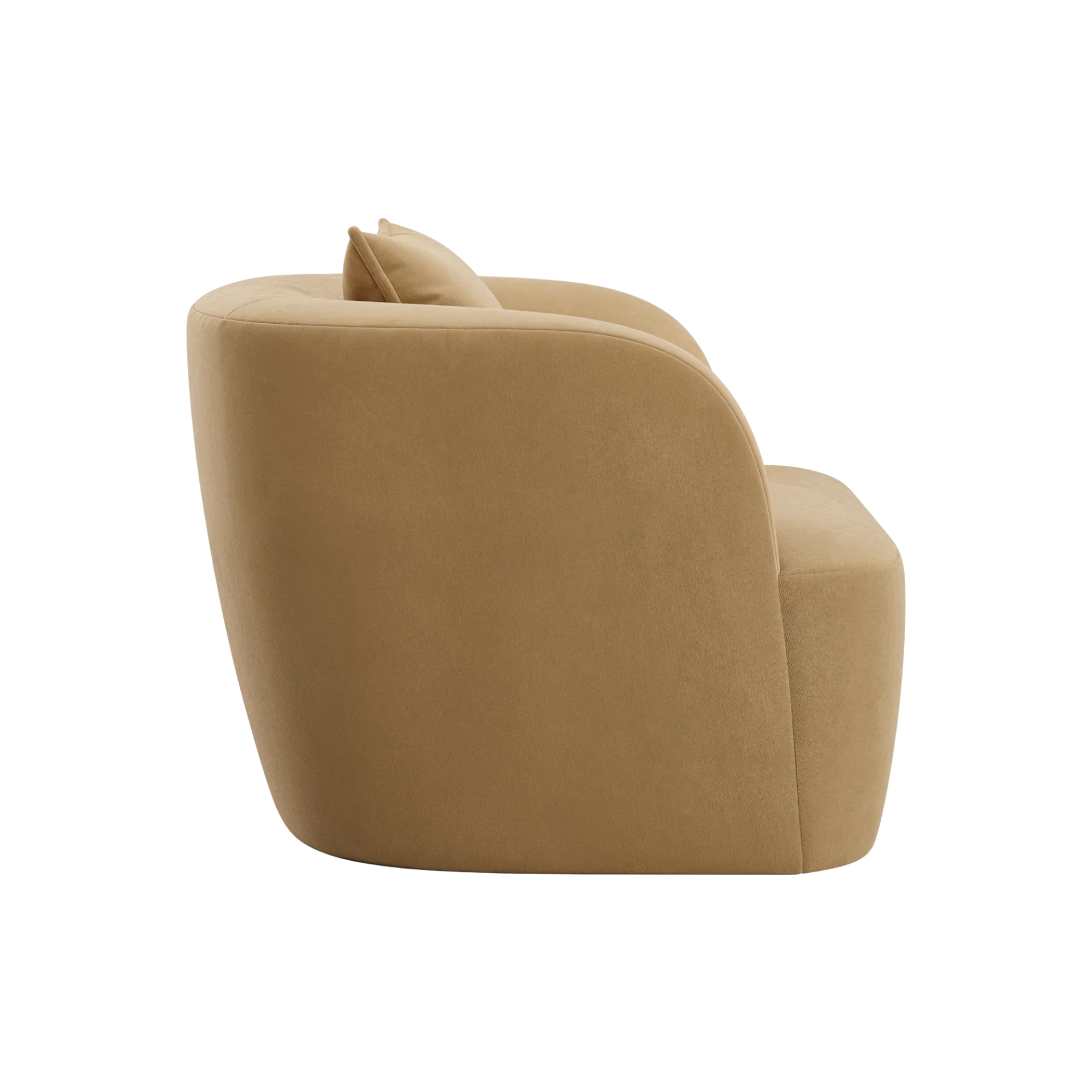 Elora Lounge Chair Camel Velvet - Image 4