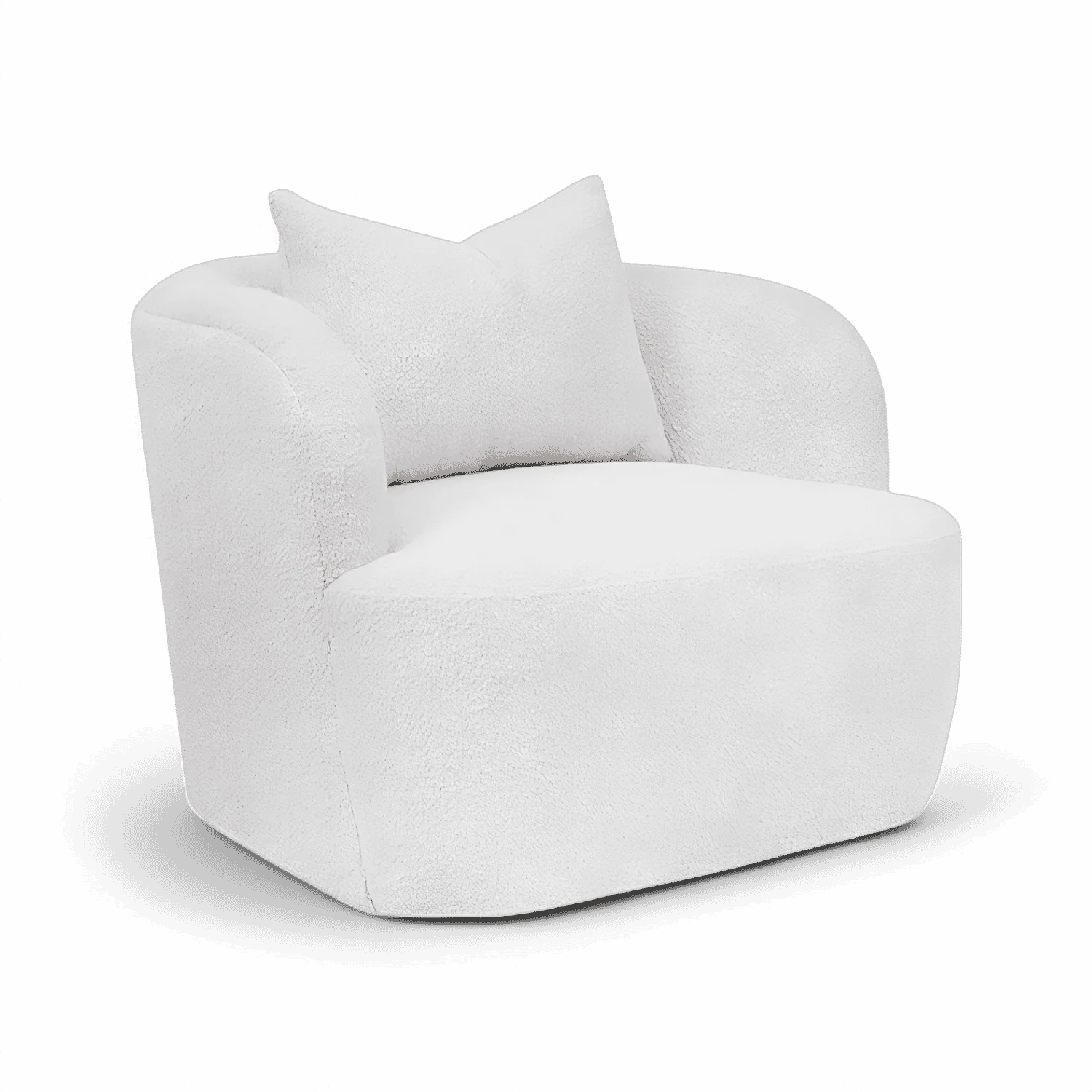 Elora Lounge Chair White Boucle - Image 3