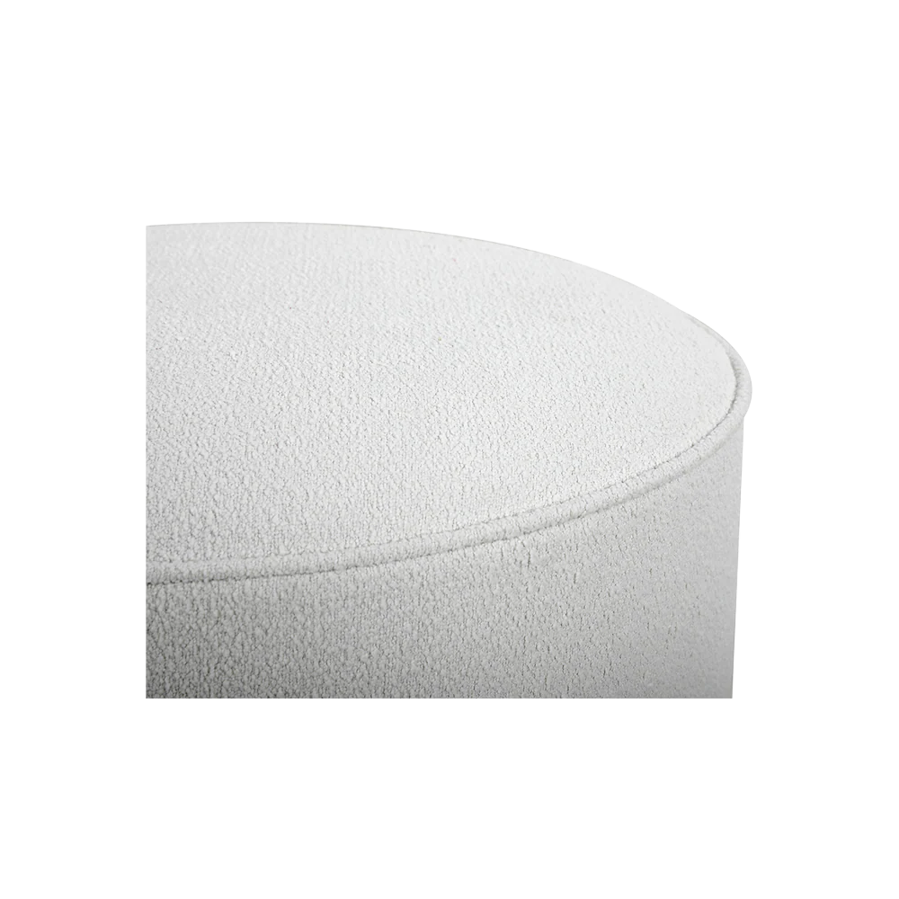Elora Ottoman White Boucle - Image 3