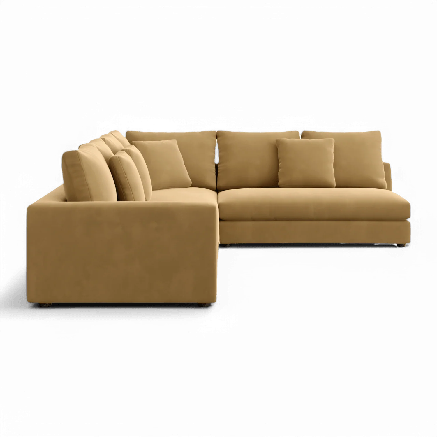 Gianni Sectional Sofa Camel Velvet - Image 4