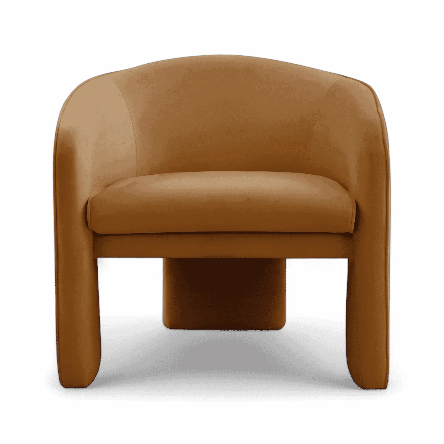 Helix Camel Velvet Accent Chair - Image 3