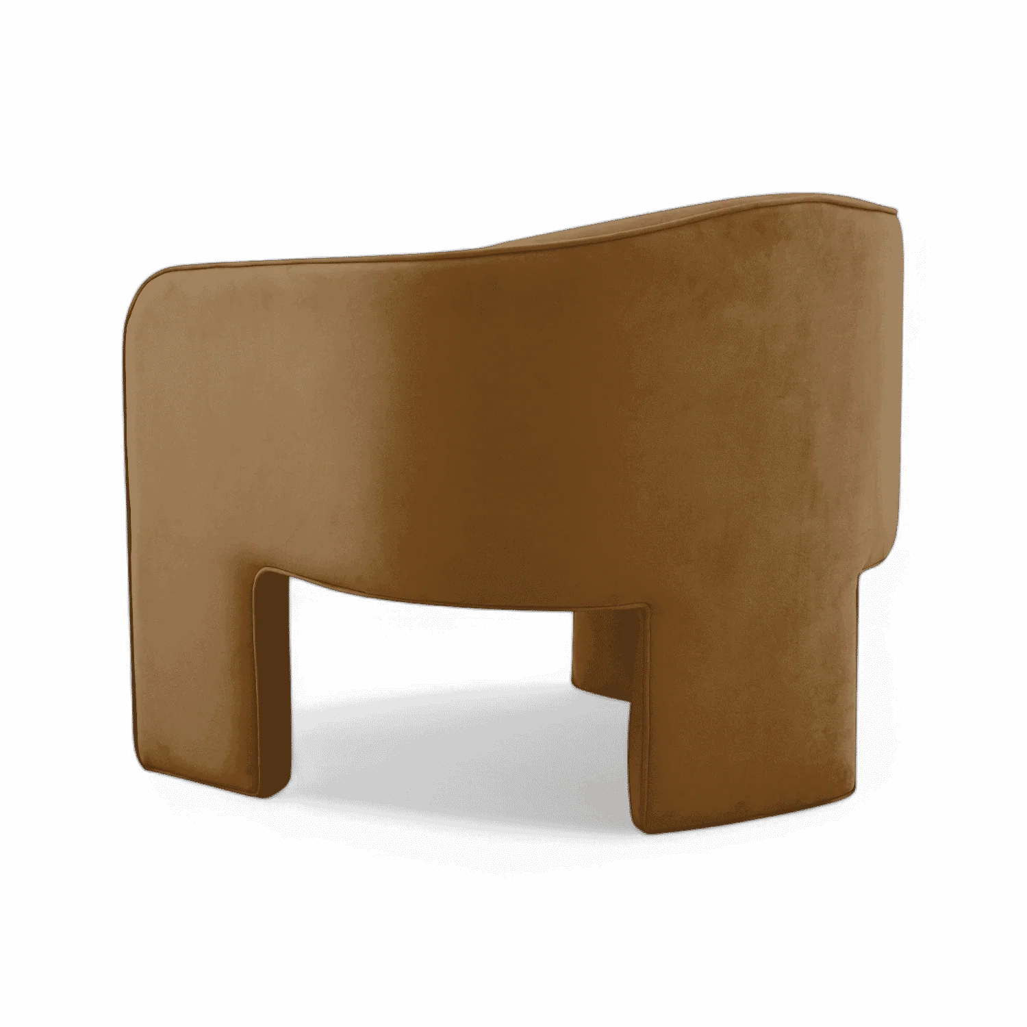 Helix Camel Velvet Accent Chair - Image 4
