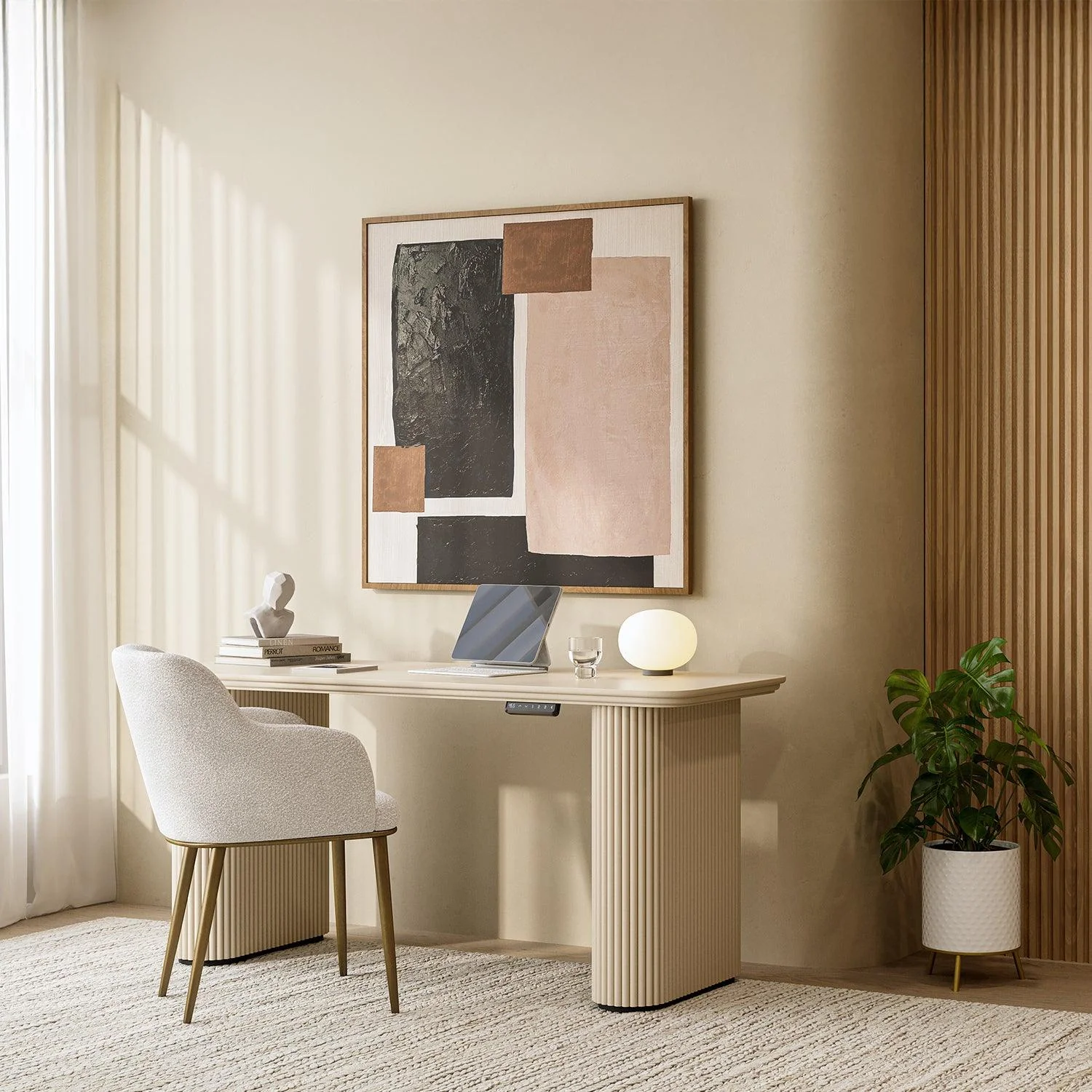 Jade Dining Chair White Boucle - Image 4