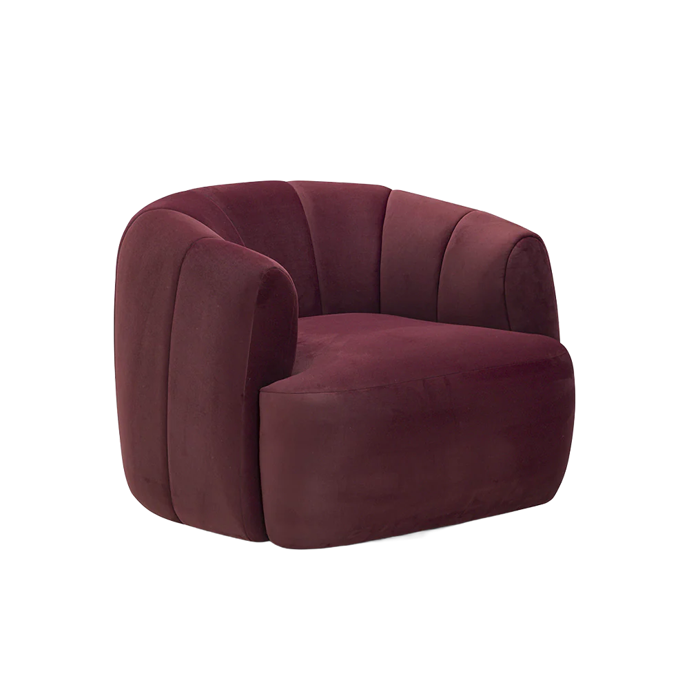 Justine Velvet Swivel Lounge Chair - Image 2