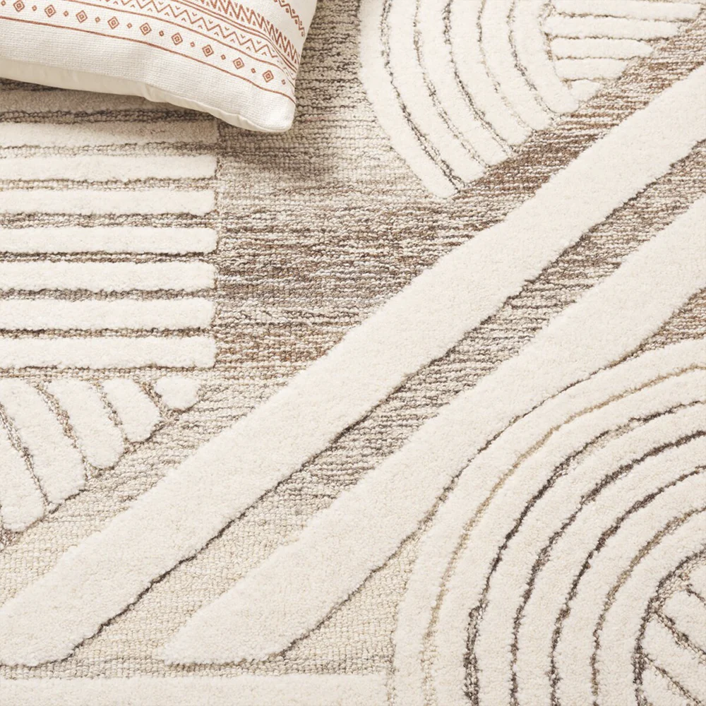 Loop Ivory & Brown Rug - Image 2