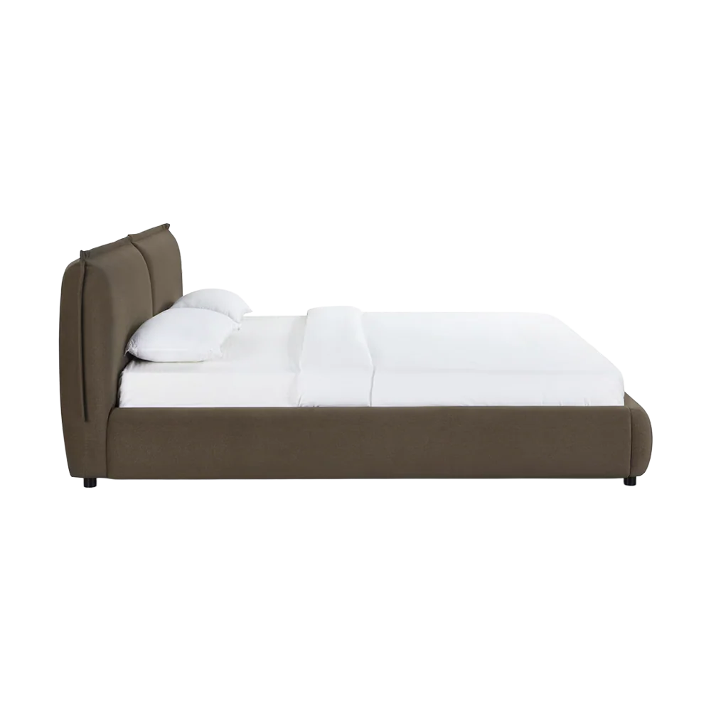 Mahogany Velvet Queen Bed - Image 3