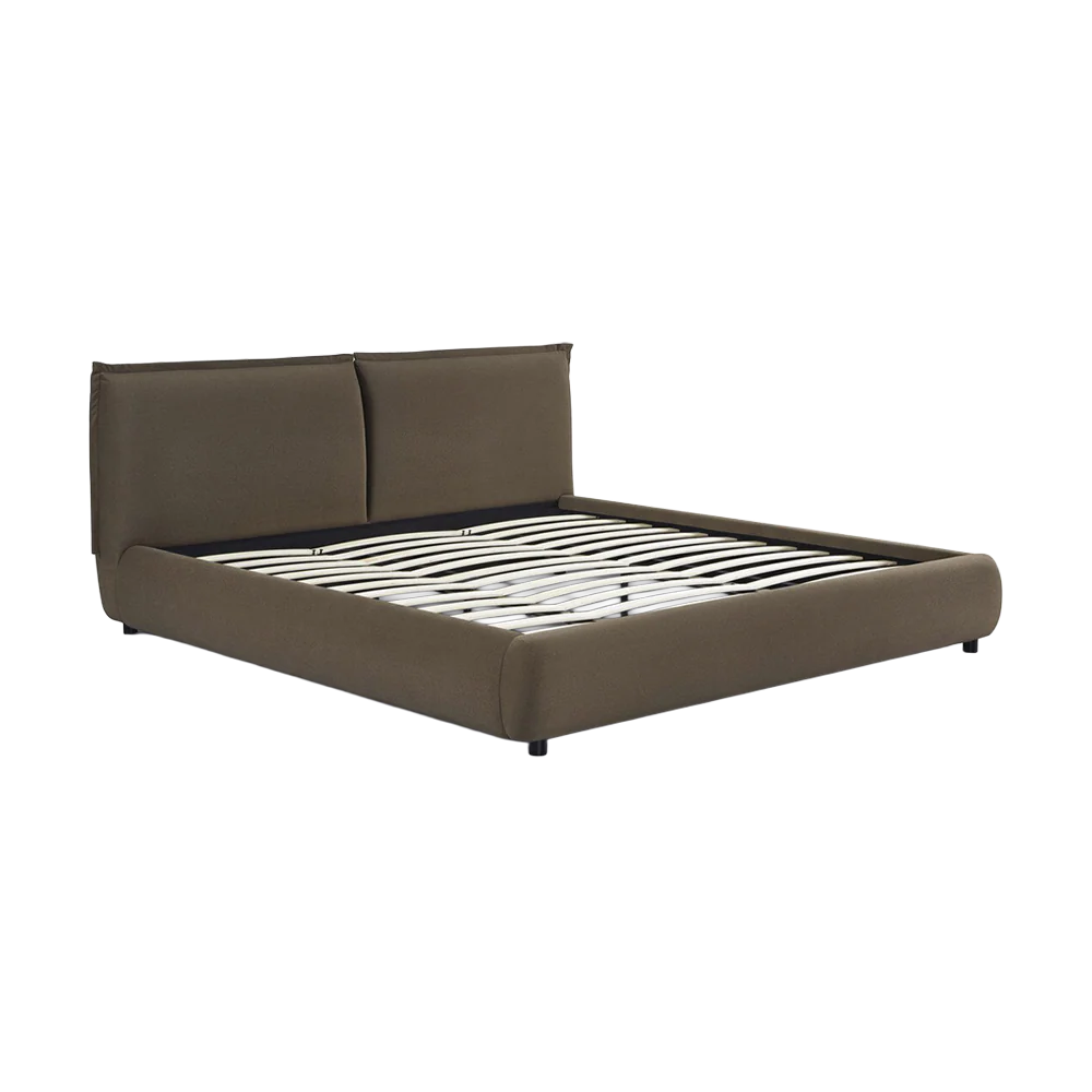 Mahogany Velvet Queen Bed - Image 4