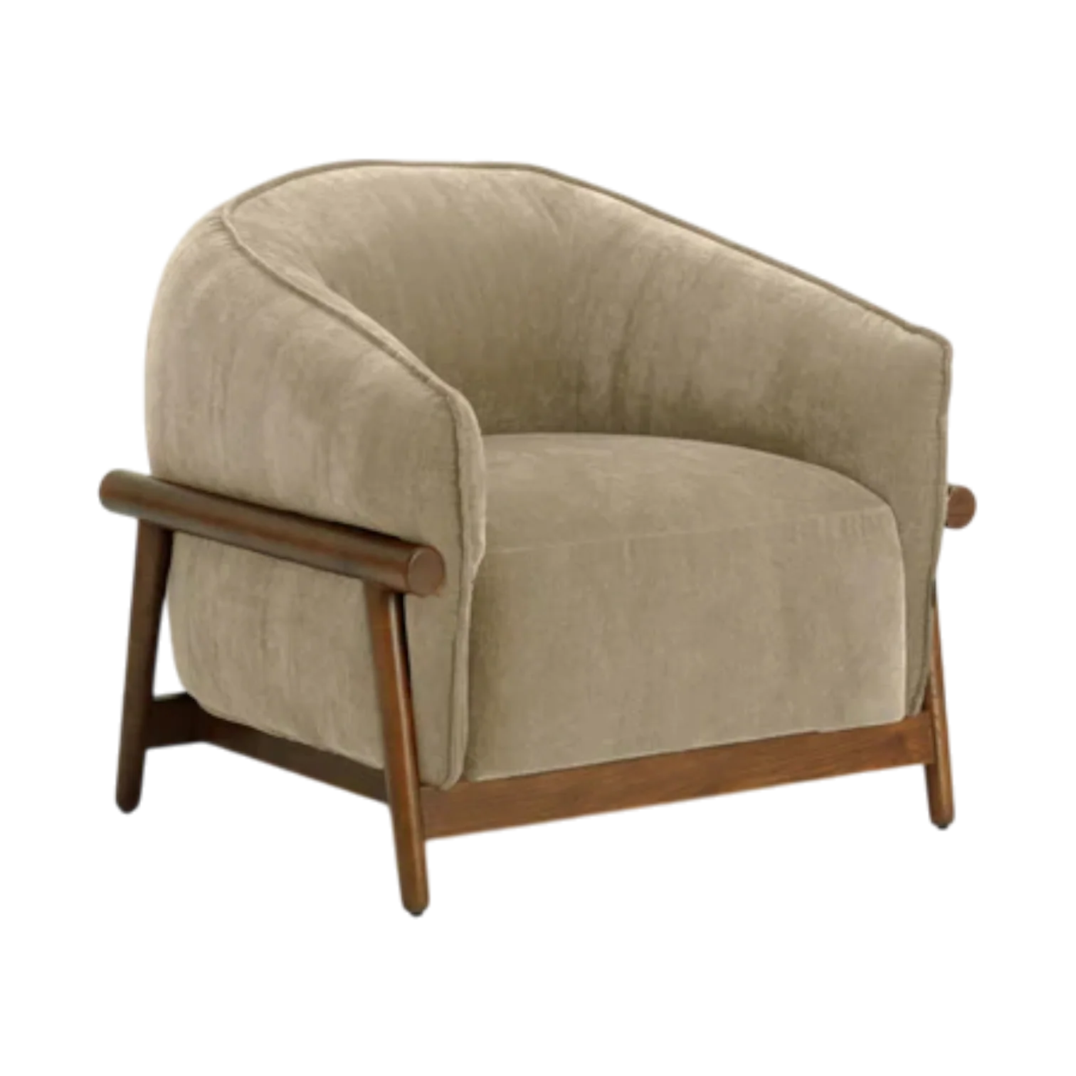 Malachyra Upcycled Chenille Accent Chair Taupe - Image 5