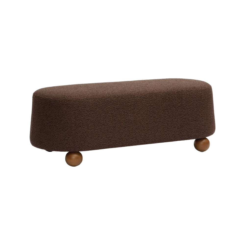 Mell Brown Boucle Bench - Image 3