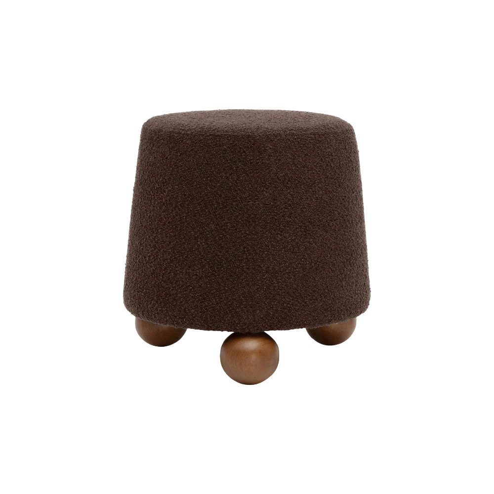 Mell Stool Brown Boucle - Image 3