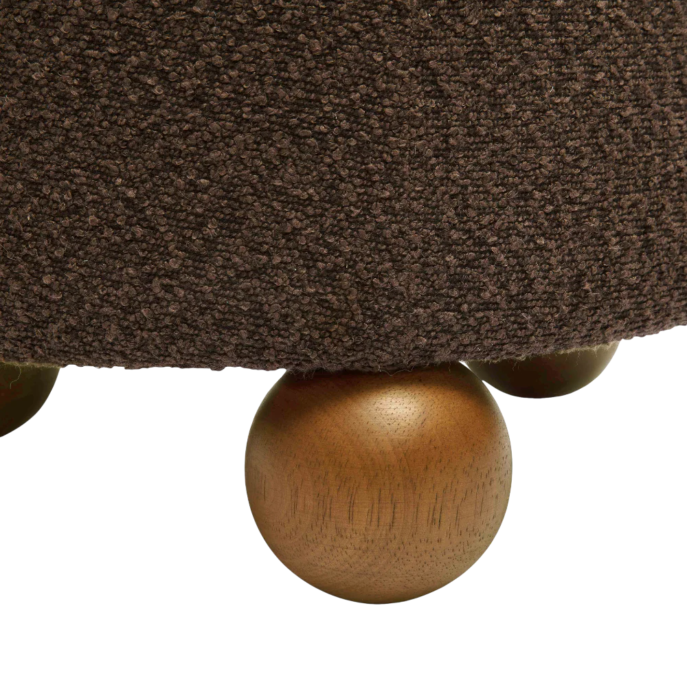 Mell Stool Brown Boucle - Image 5