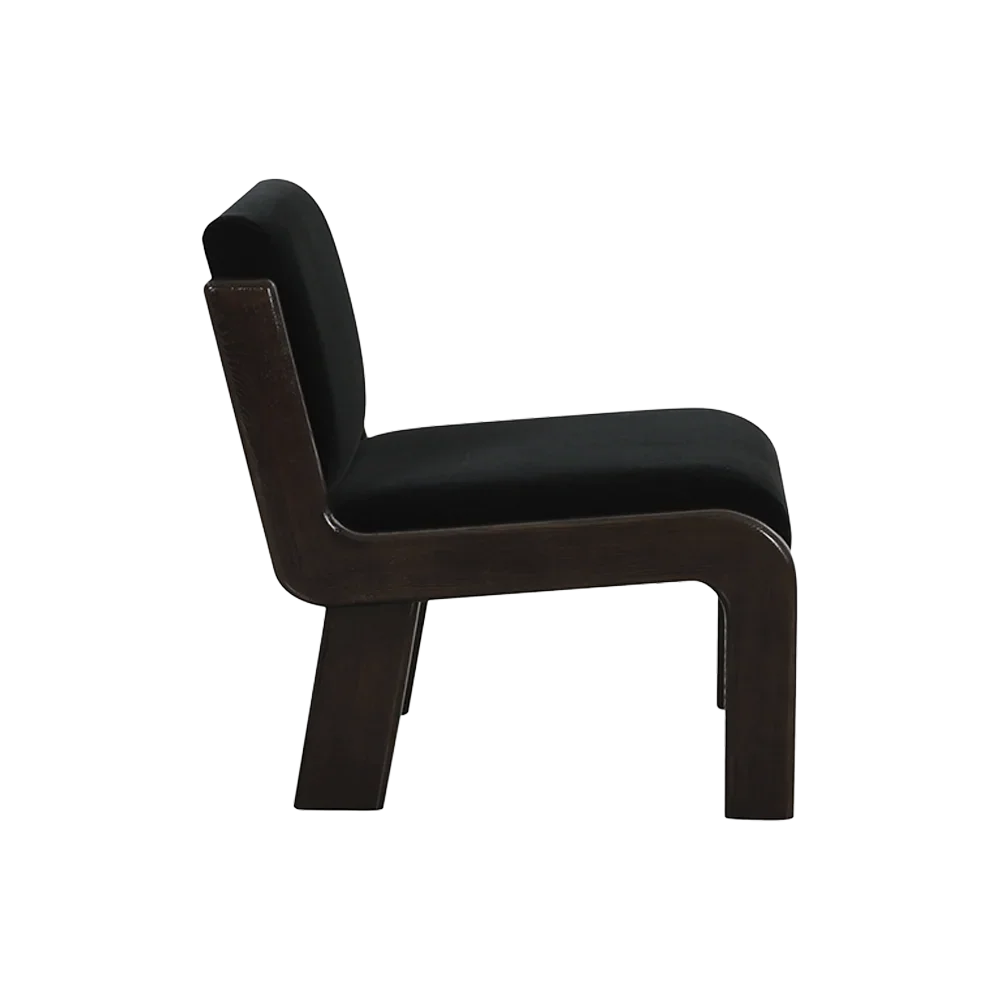 Milo Lounge Chair Black Faux - Image 5