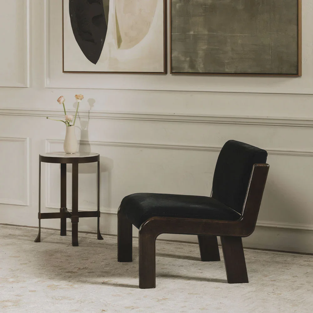 Milo Lounge Chair Black Faux - Image 7