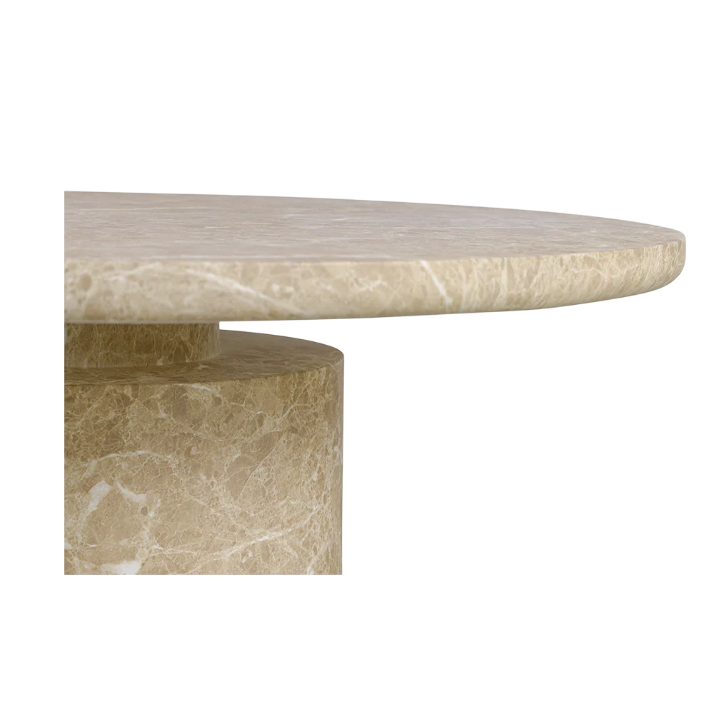 Monaco Round Coffee Table Gold Marble - Image 3