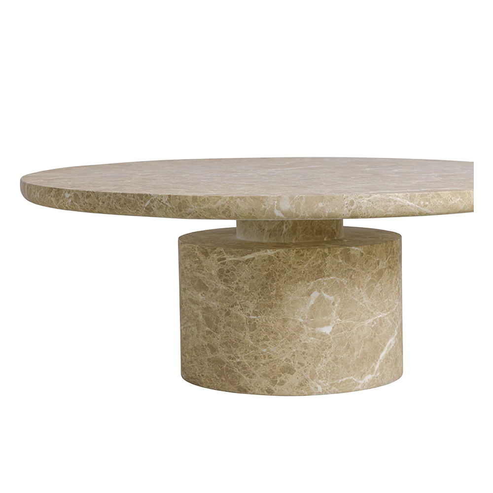 Monaco Round Coffee Table Gold Marble - Image 4