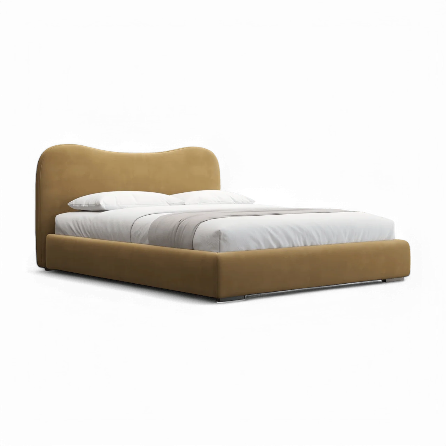 Nido Bed Camel Velvet - Image 3