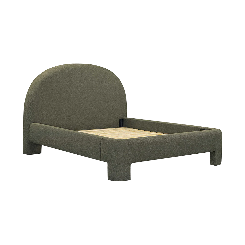 Ophelia Boucle Green King Bed - Image 6