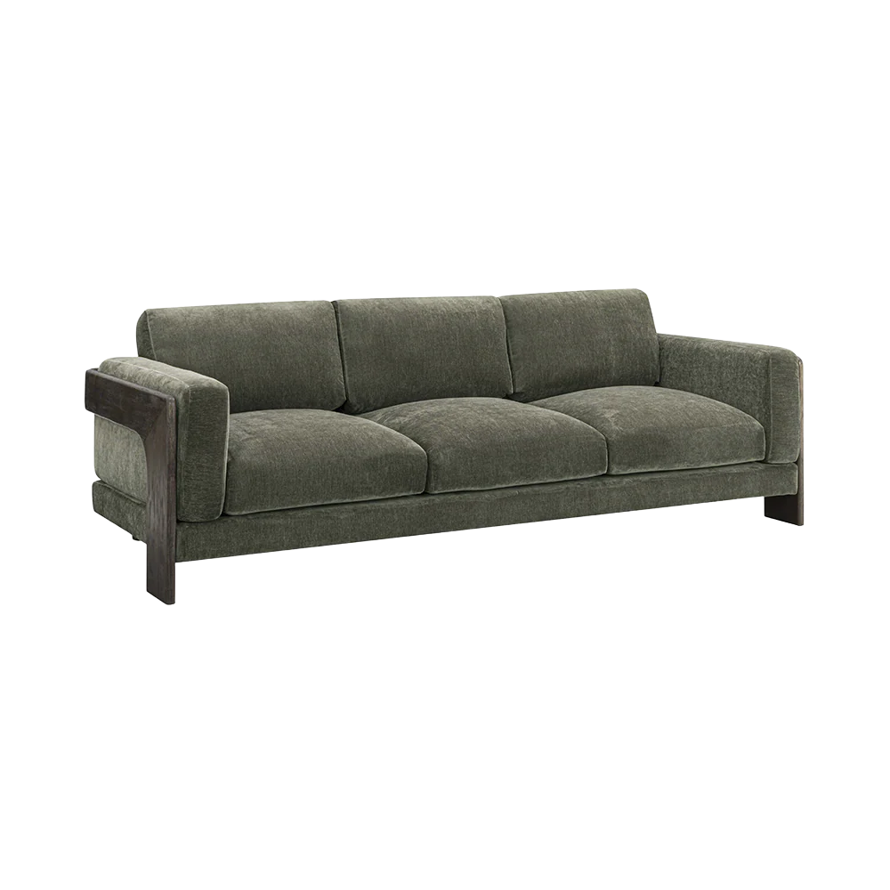 Ophelia Green 91" Chenille Sofa - Image 2
