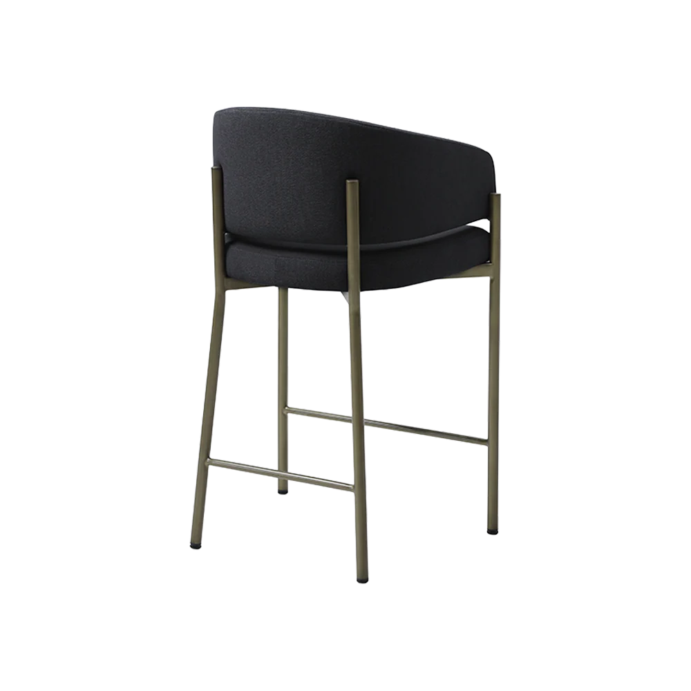 Oxford Counter Stool Black & Brass Frame - Image 6