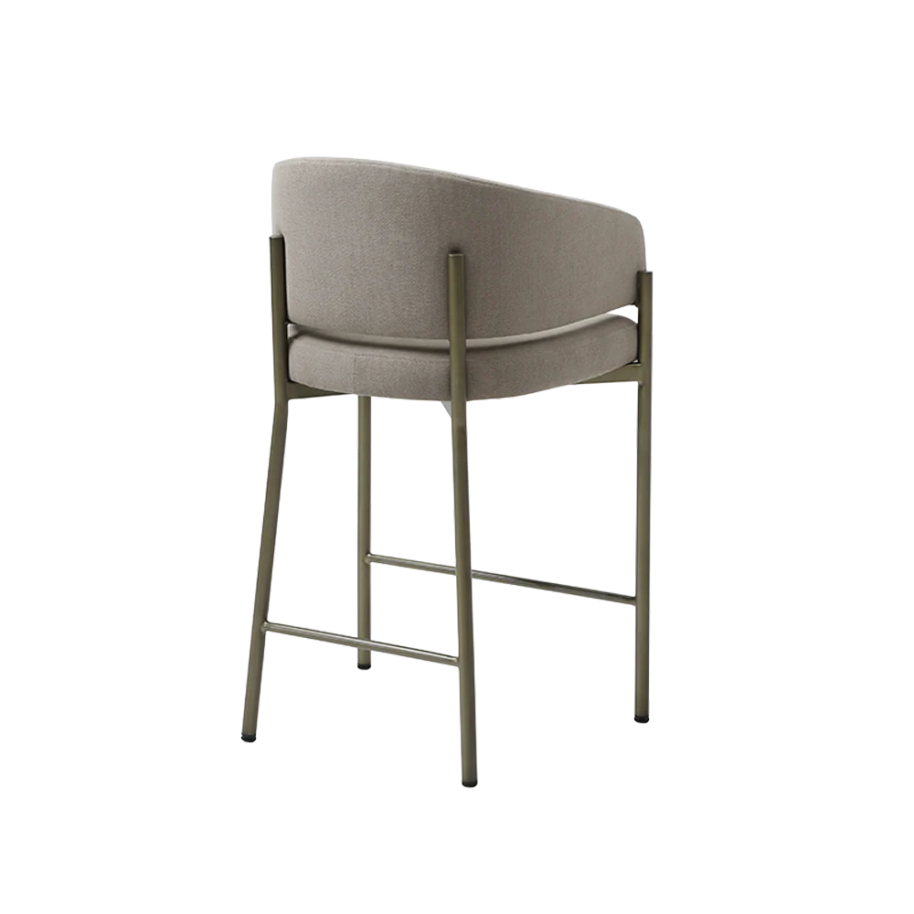 Oxford Counter Stool Mocha & Brass Frame - Image 4