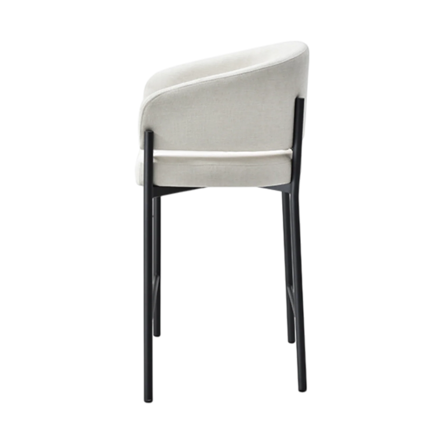 Oxford Counter Stool Off White & Black Frame - Image 4