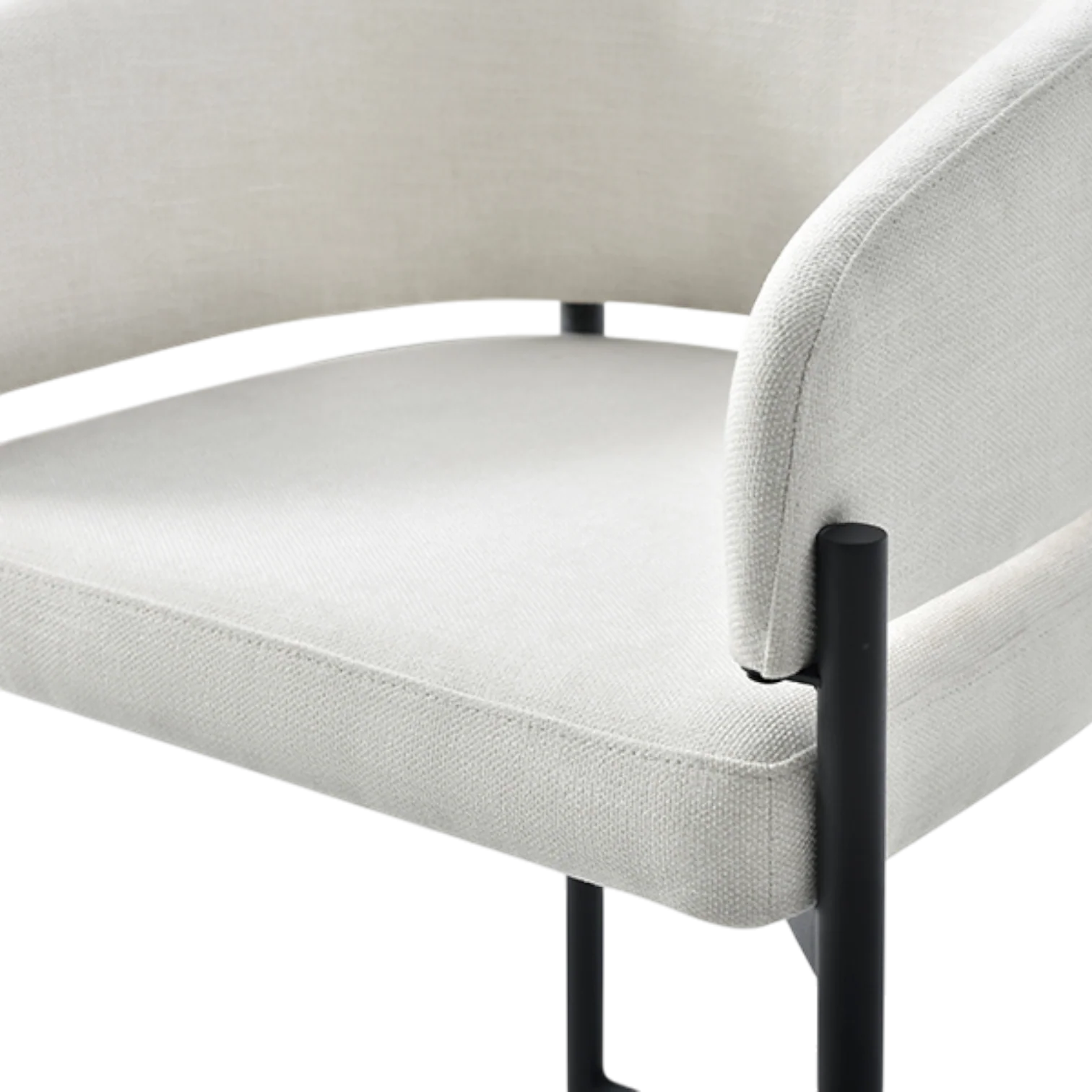 Oxford Counter Stool Off White & Black Frame - Image 5