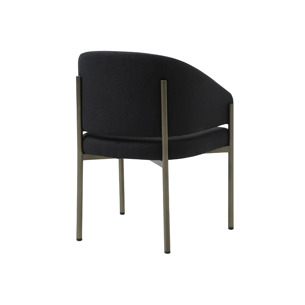 Oxford Dining Chair Black & Brass Frame - Image 5