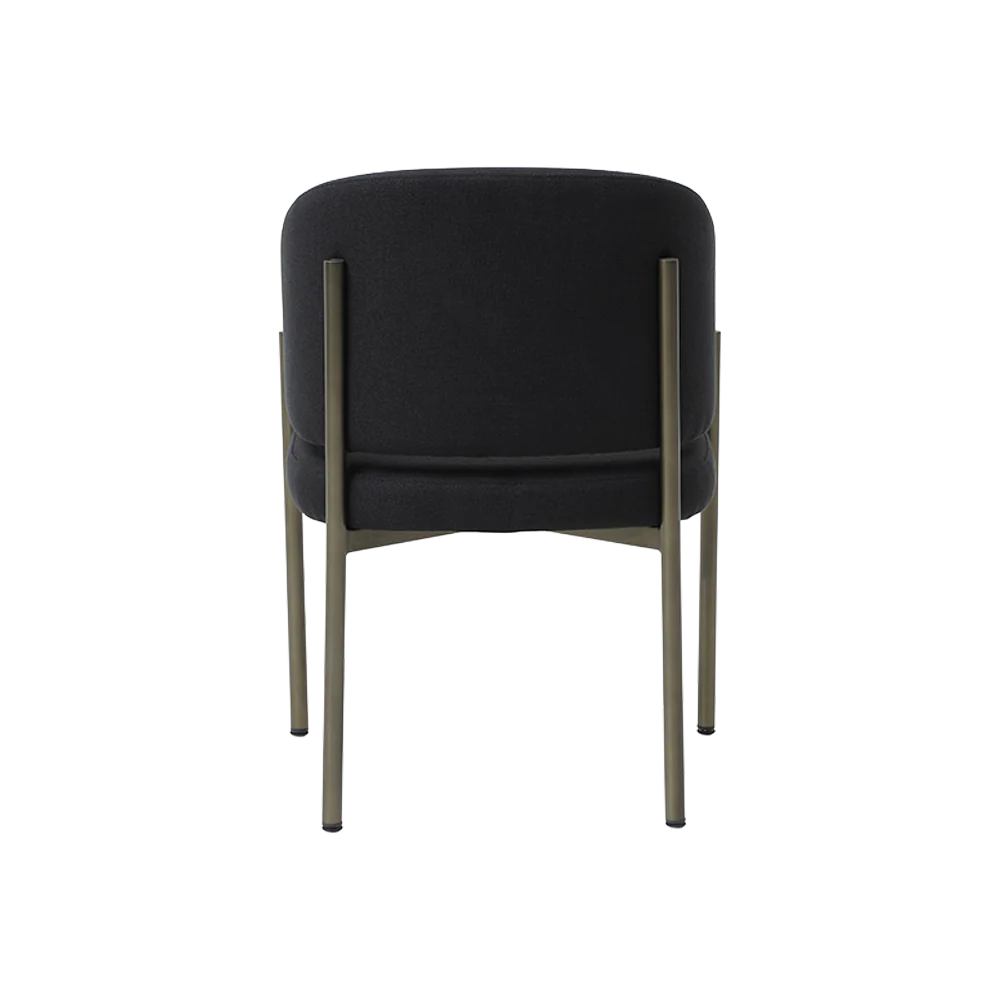 Oxford Dining Chair Black & Brass Frame - Image 6