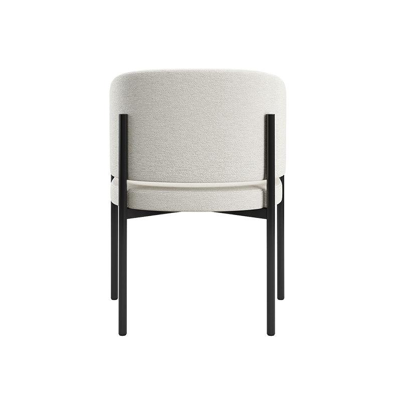 Oxford Dining Chair Off White & Black Frame - Image 6