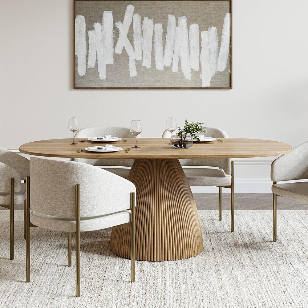 Oxford Dining Chair Off White & Brass Frame - Image 7