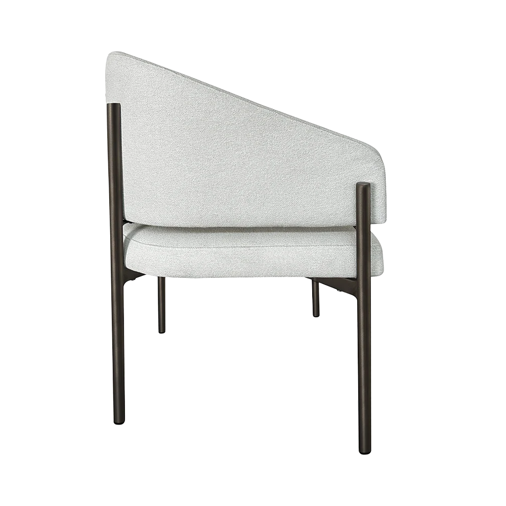 Oxford Outdoor Dining Chair Off White & Bronze Frame - Image 4