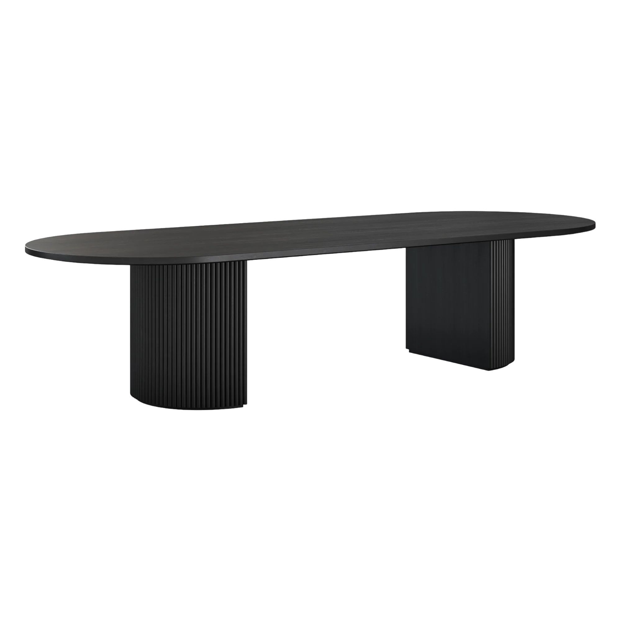 Oxford Rectangular XL Dining Table Black Wood - Image 3