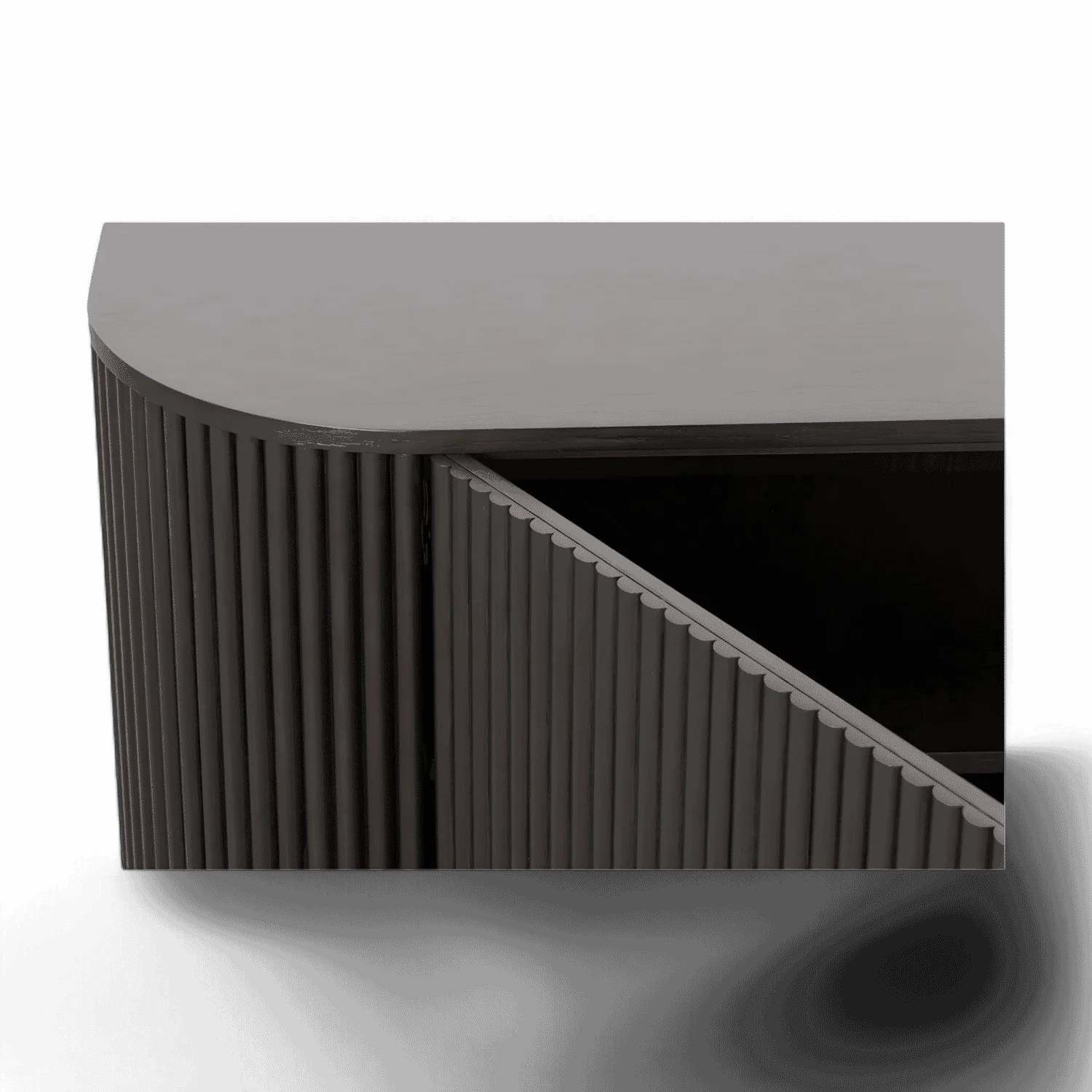 Oxford TV Stand Black Wood - Image 5