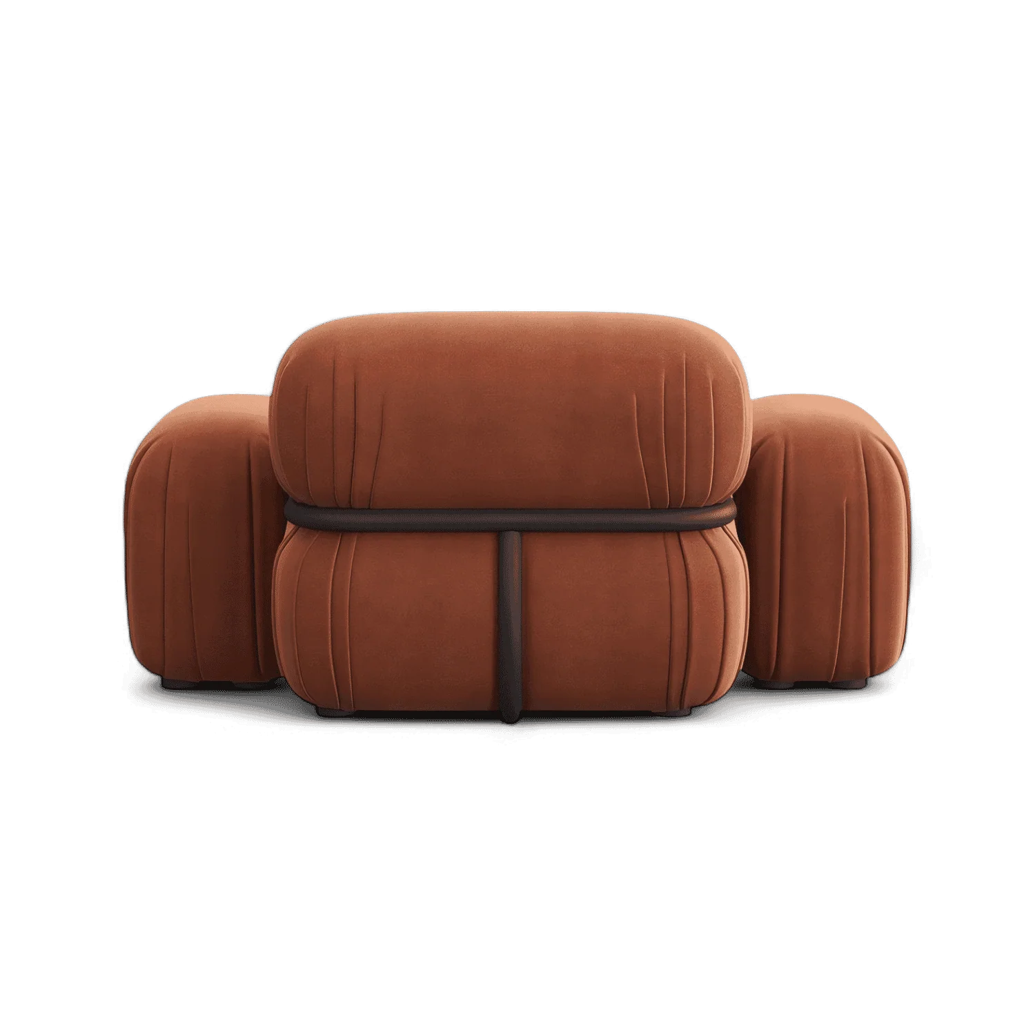 Rune Lounge Chair Terracotta Velvet - Image 4