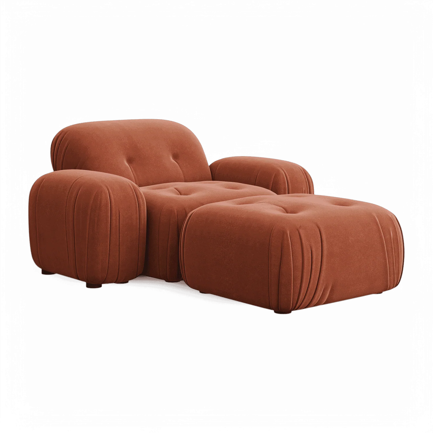 Rune Lounge Chair Terracotta Velvet - Image 5